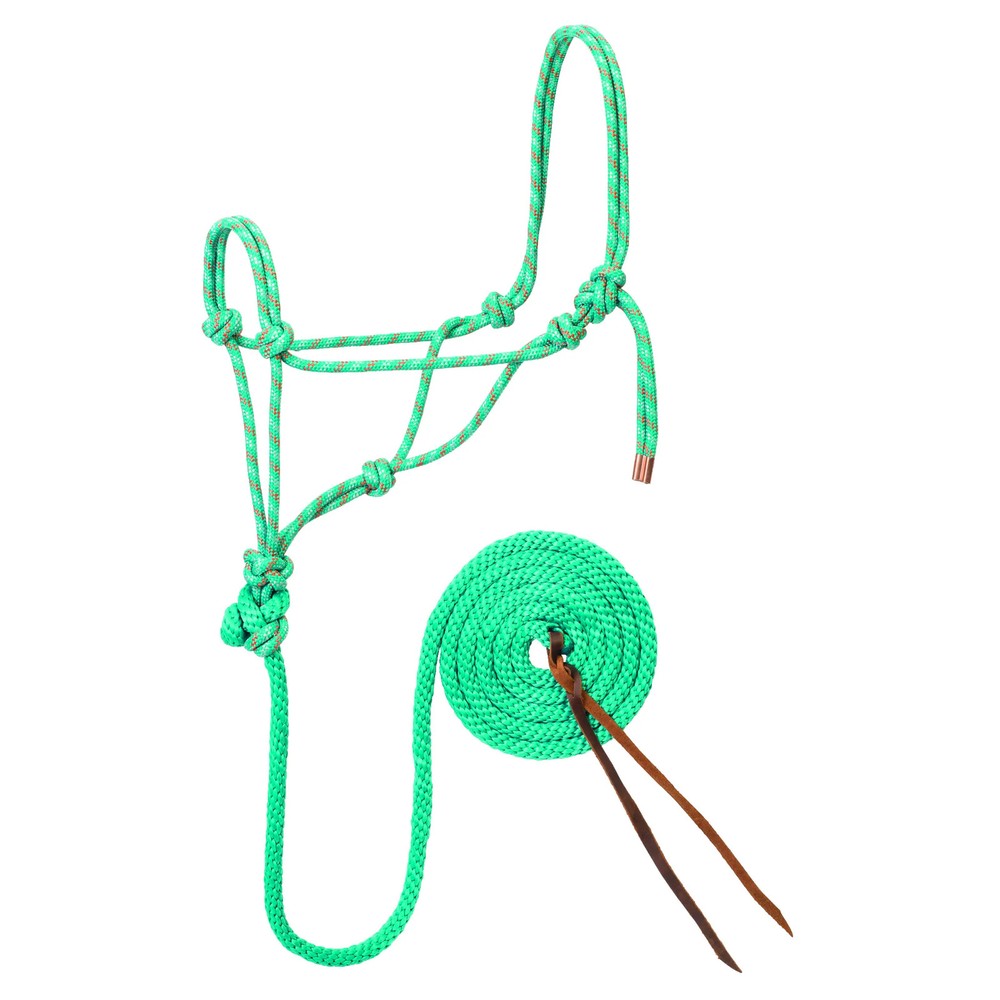 Weaver Leather Diamond Braid Rope Halter Set - 3/8” with 10' Lead
