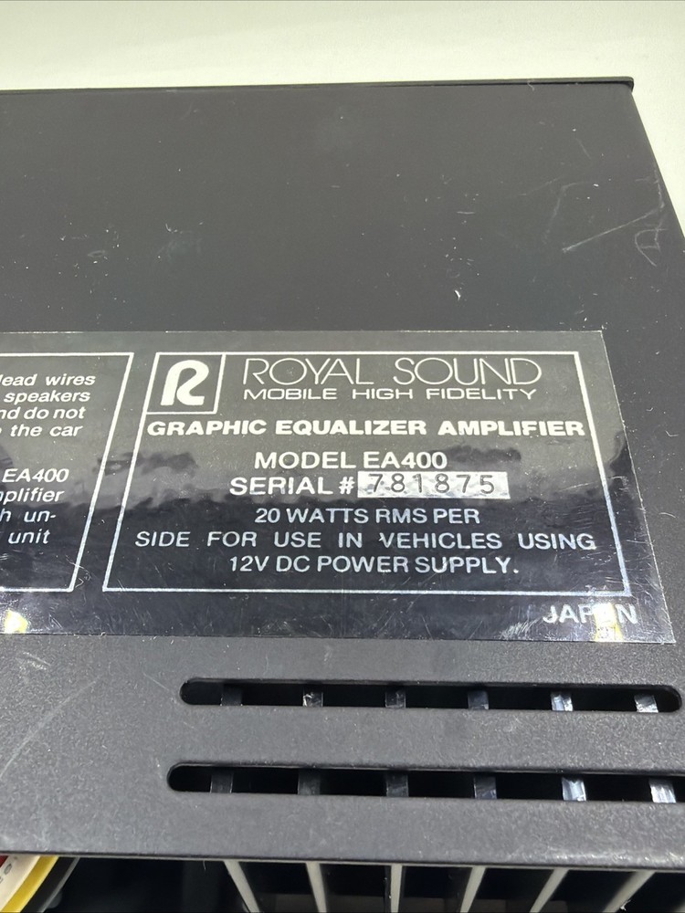 ROYAL SOUND GRAPHIC EQUALIZER AMPLIFIER EA400