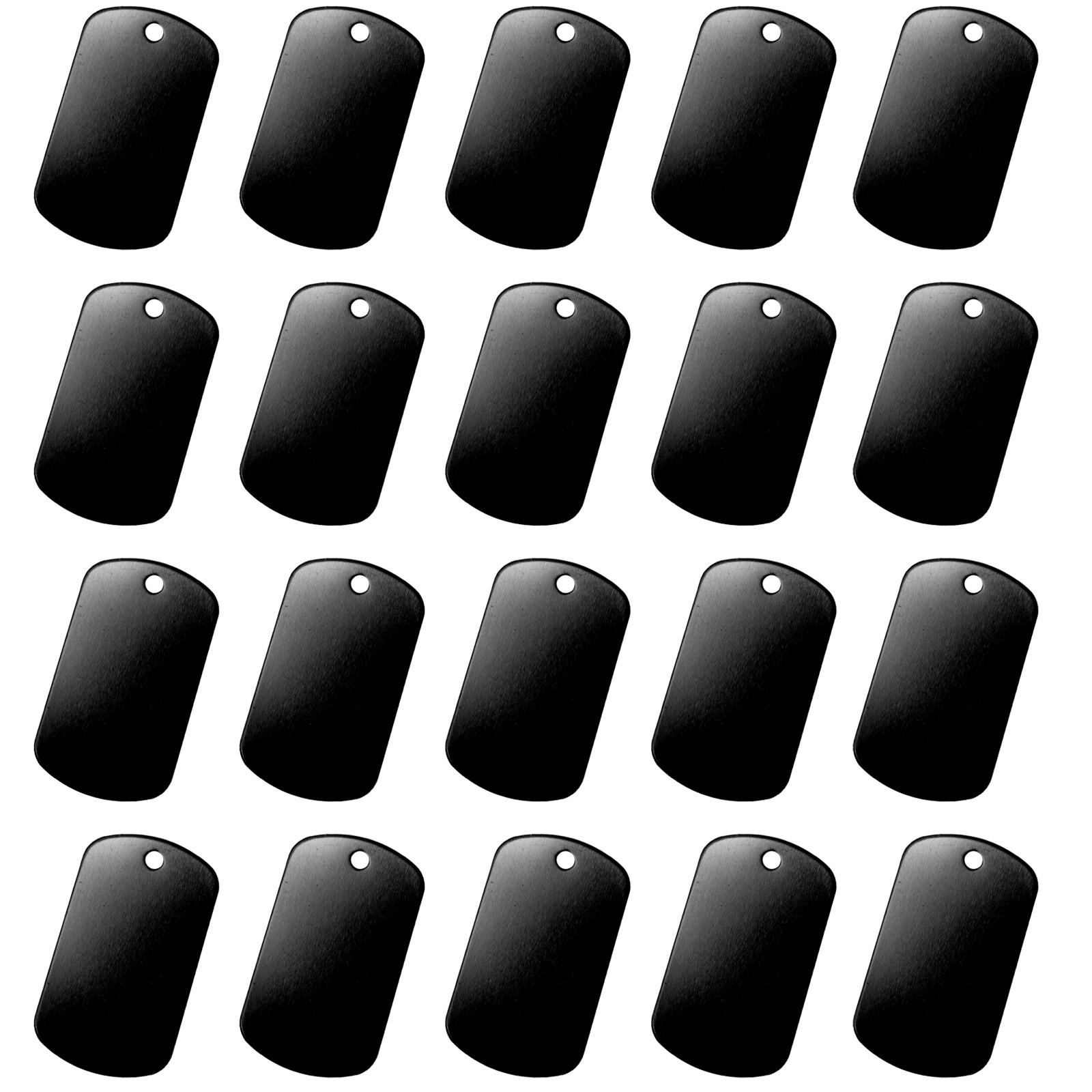 Bulk Anodized Aluminium Metal Military GI Dog Tags for Laser Engraving/Crafting