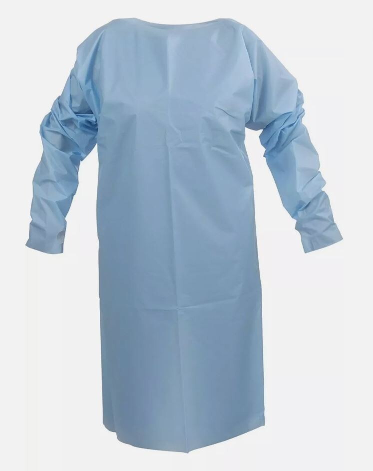 TIDI Shield AAMI Level 2 Isolation Gown Open Back Thumb Loop 8576A - 15 Pack