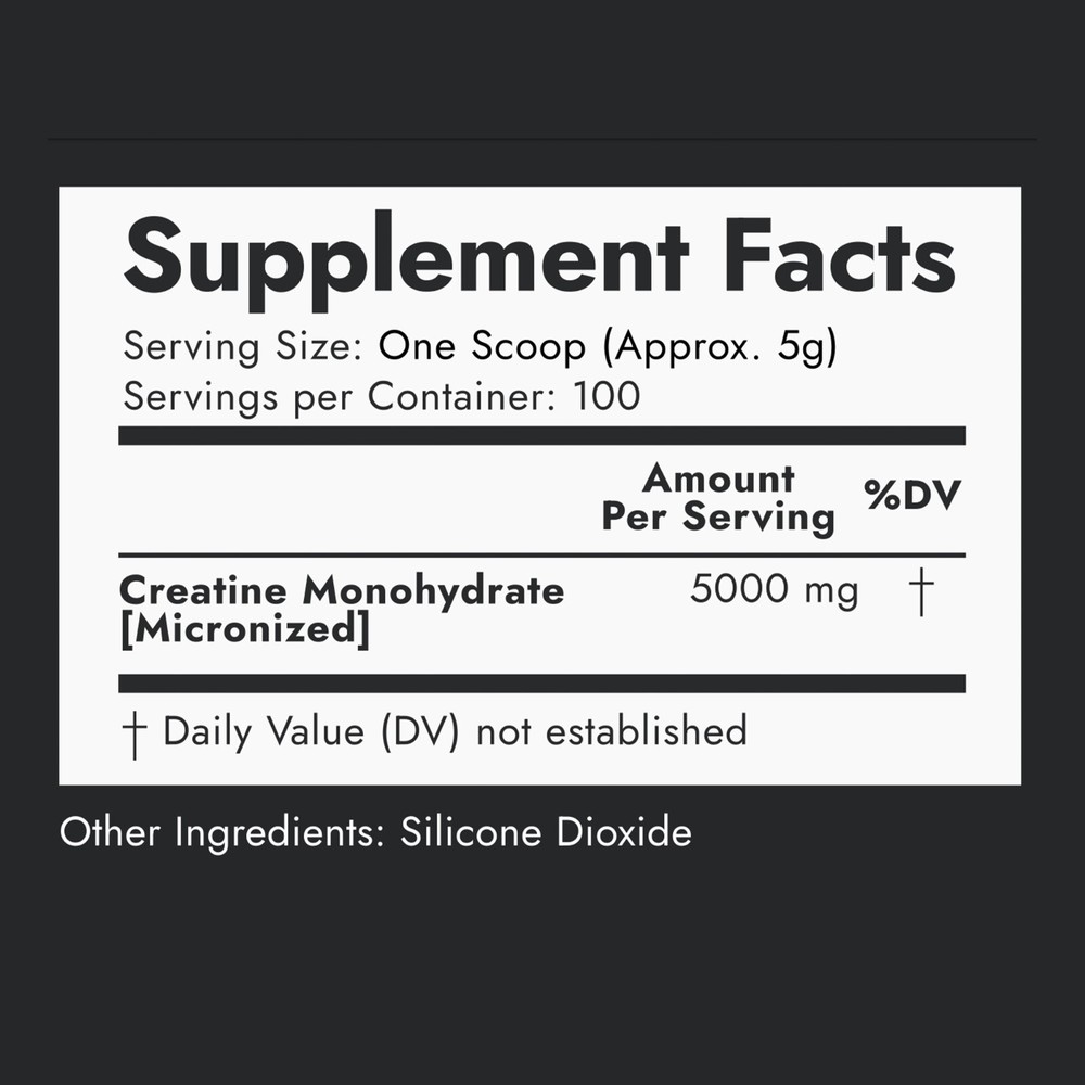 Creatine Monohydrate [Micronized], Creatine Powder, Pure Creatine.