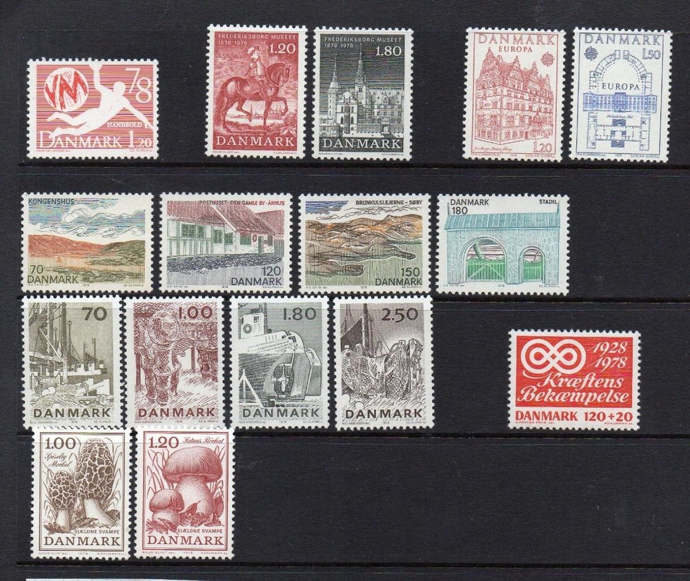 DENMARK MNH 1978 COMPLETE YEAR SETS