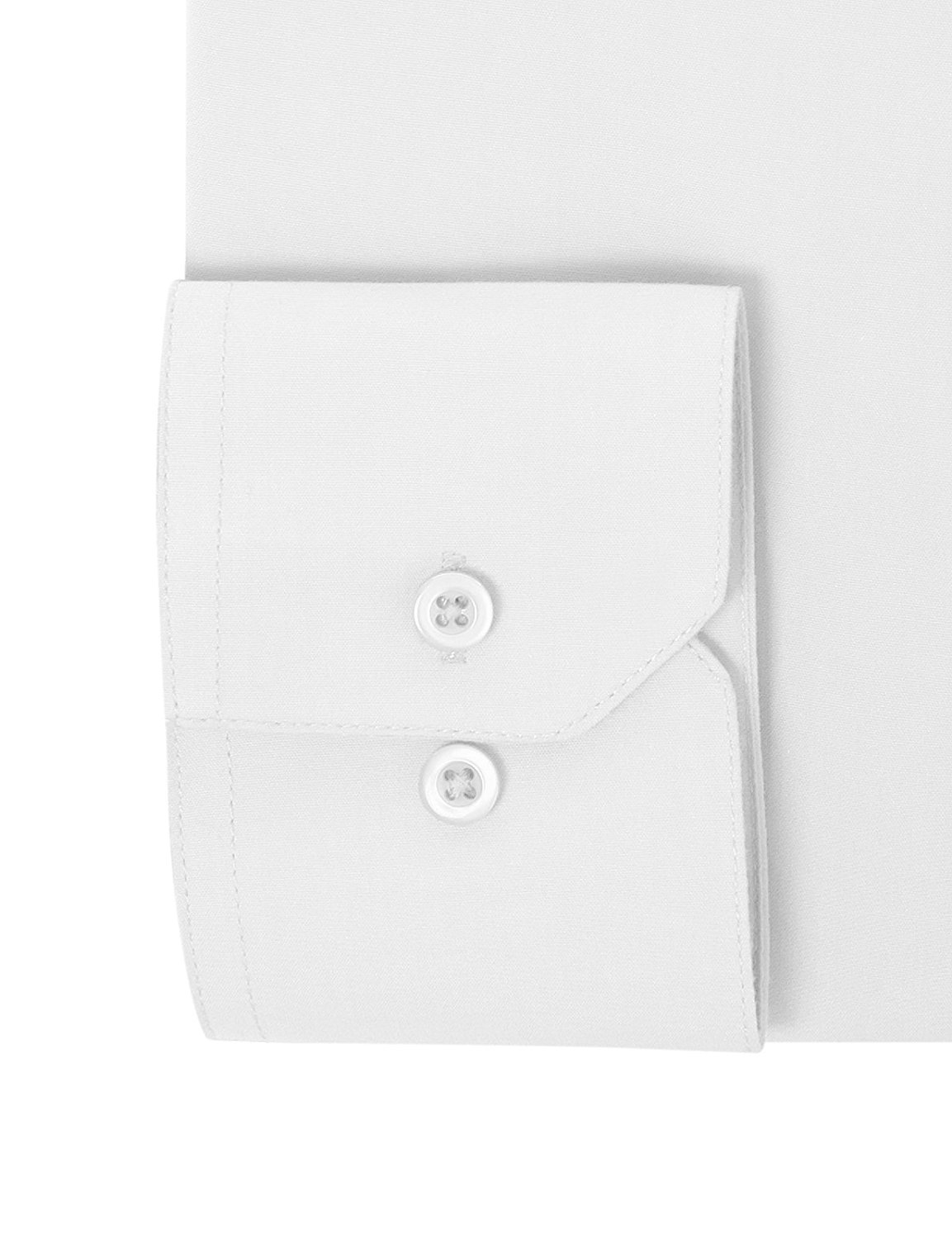 Berlioni Italy Men's Premium French Convertible Cuff Solid Dress Shirt White