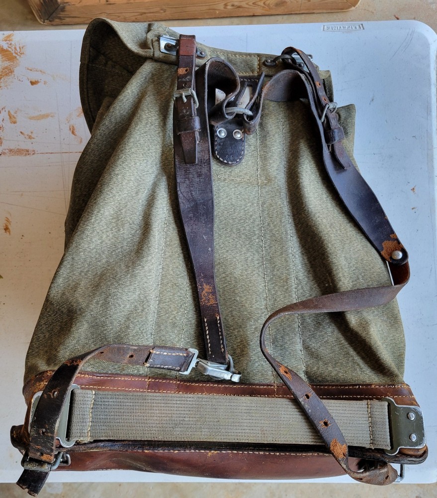 Swiss Army Mountain Pack Backpack Rucksack Canvas Salt & Pepper