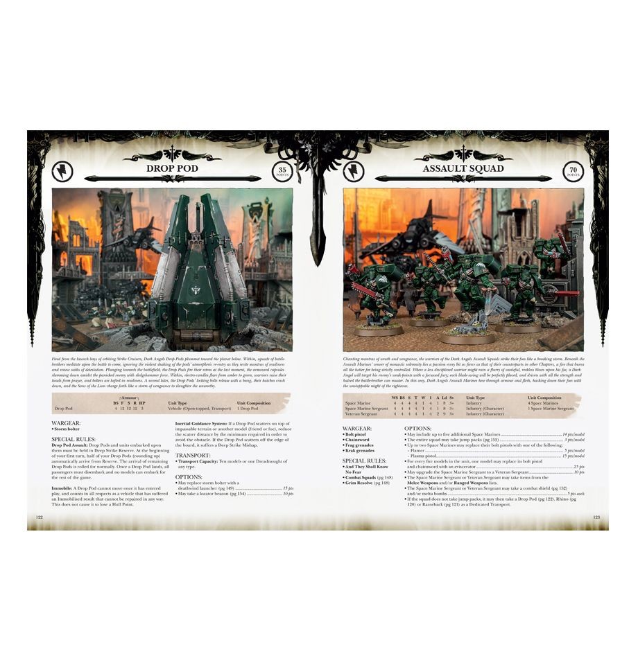 Dark Angels Codex (7th Edition) - Warhammer 40k Space Marines OOP Pre-owned YHP
