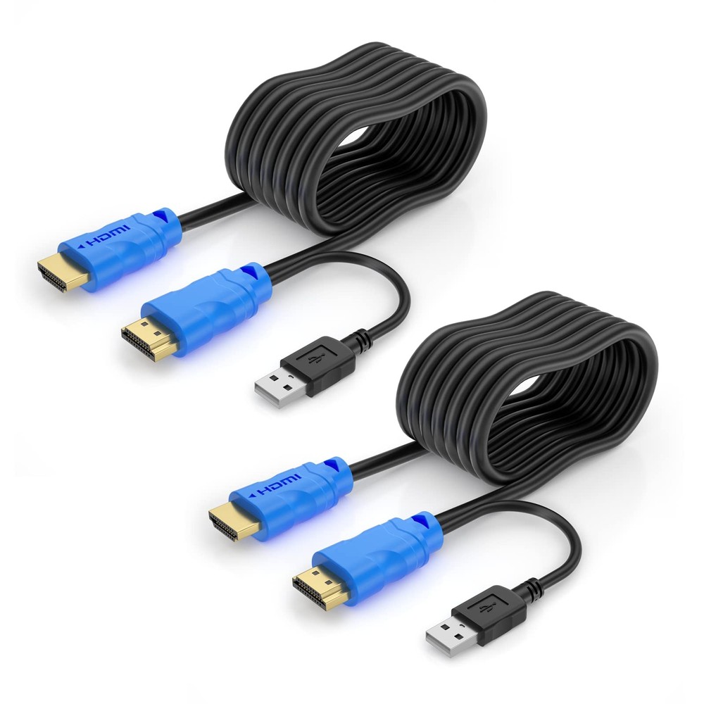 KVM Cable 16ft 2 Pack, USB HDMI KVM Cable for HDMI KVM Switch 2in1 Integrated...