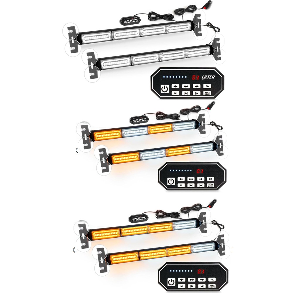 80LEDs Traffic Advisor Strobe Light Bar Emergency Warning Light With Control New