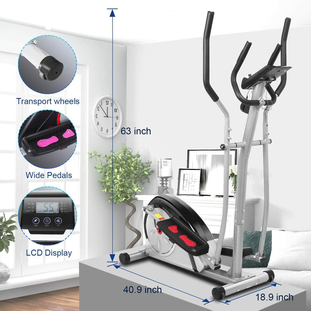 ANCHEER Elliptical Machine Quiet Magnetic Driving System Cross Trainer Machine