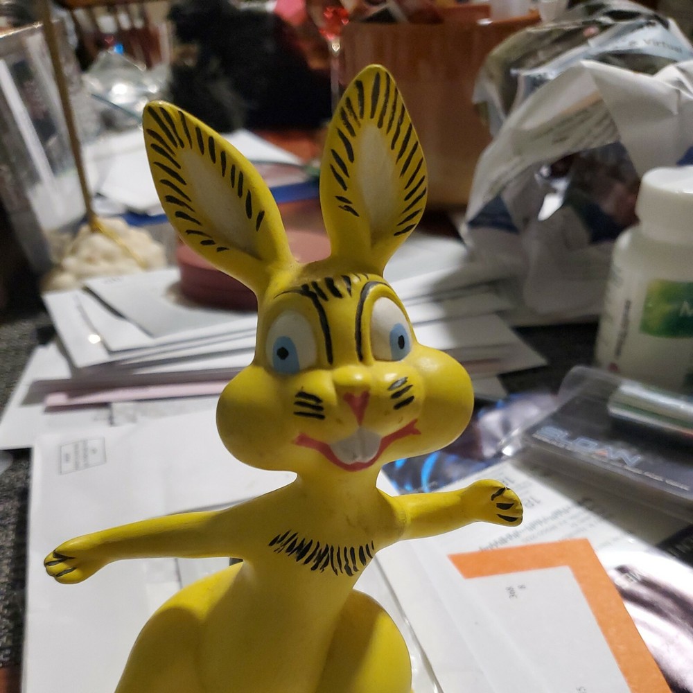 Vintage Atlantic Mold  Rabbit Hand Painted Ceramic Bunny