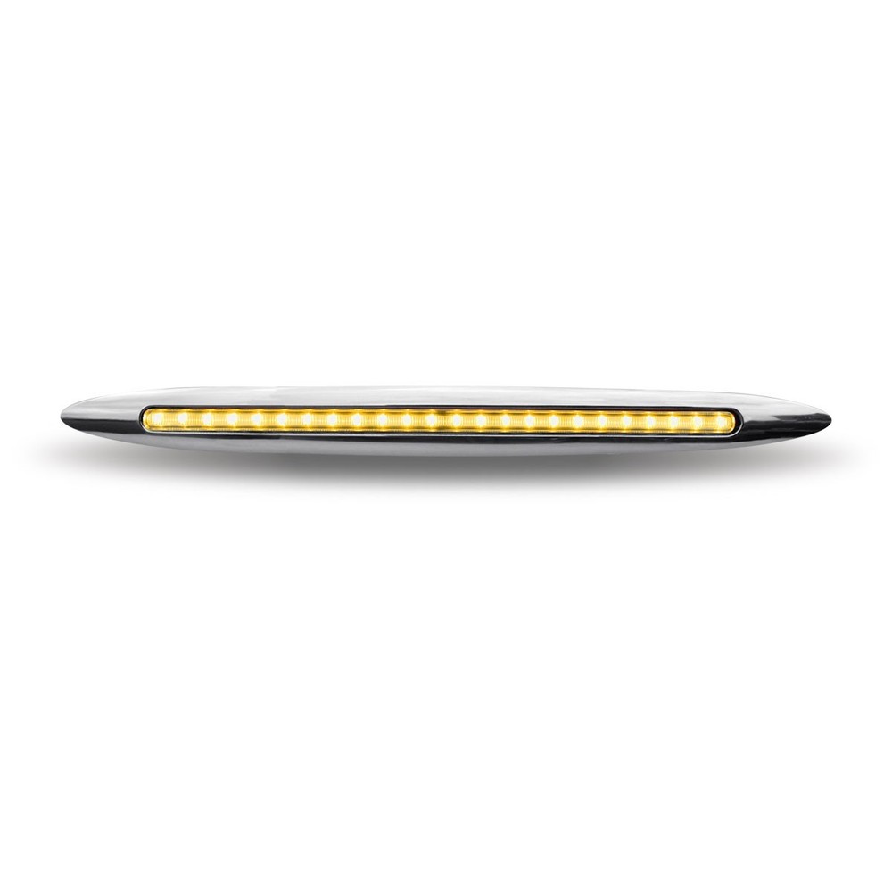 17" Slim Flatline Amber LED Marker Light - Clear Lens