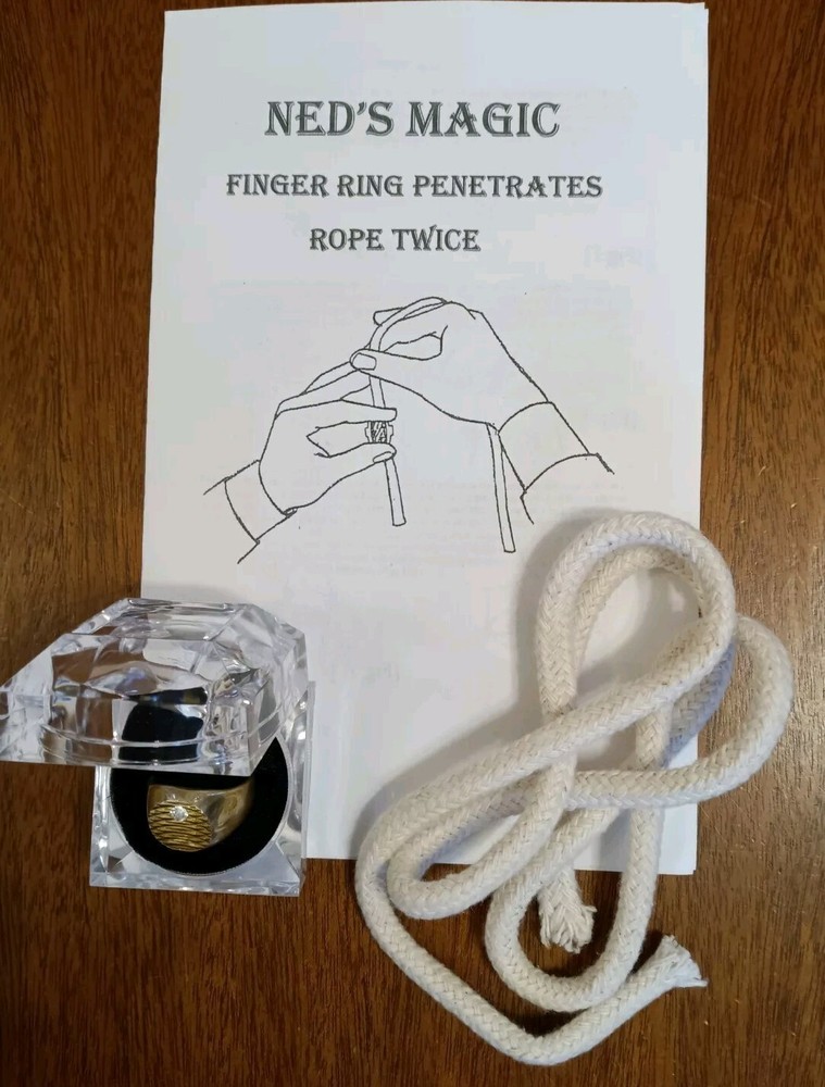 Finger Ring: Rope Penetrates Ring Twice - Close-Up Magic