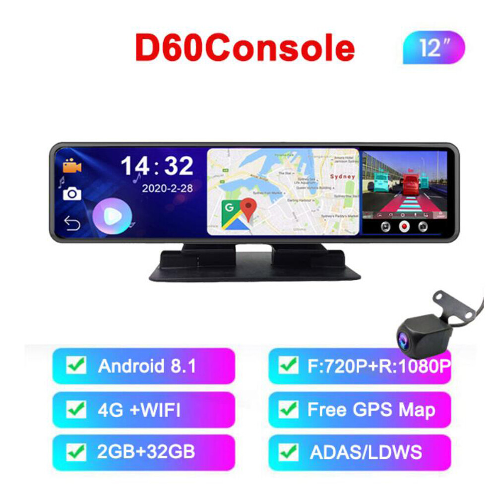 4G Car DVR Android 8.1 dashboard camera car video recorder Center Console mirror