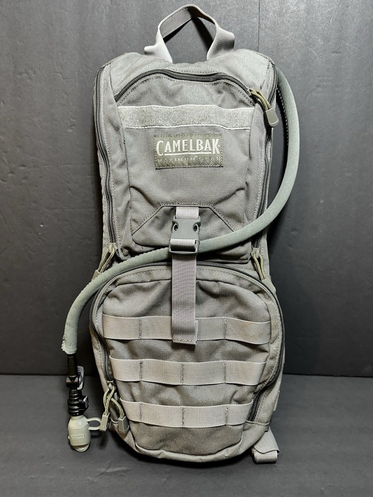 CamelBak Tactical Hydration Pack Gray Hydration System MOLLE Webbing