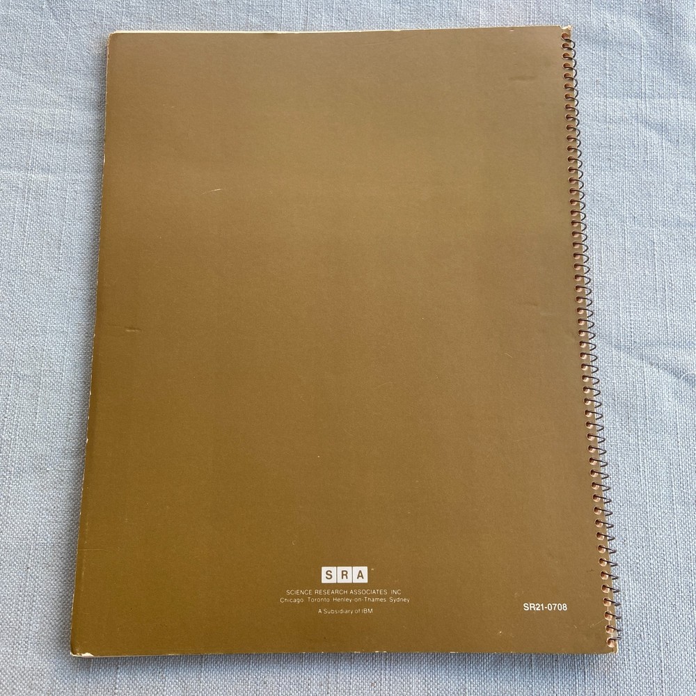 IBM SRA Computer Training Library 308X Hardware Operator Reference Guide Vintage