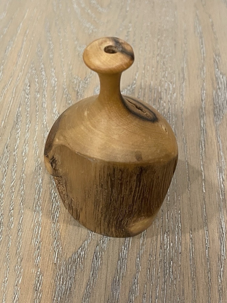 Walnut Wood Vase Handmade?Organic Decor