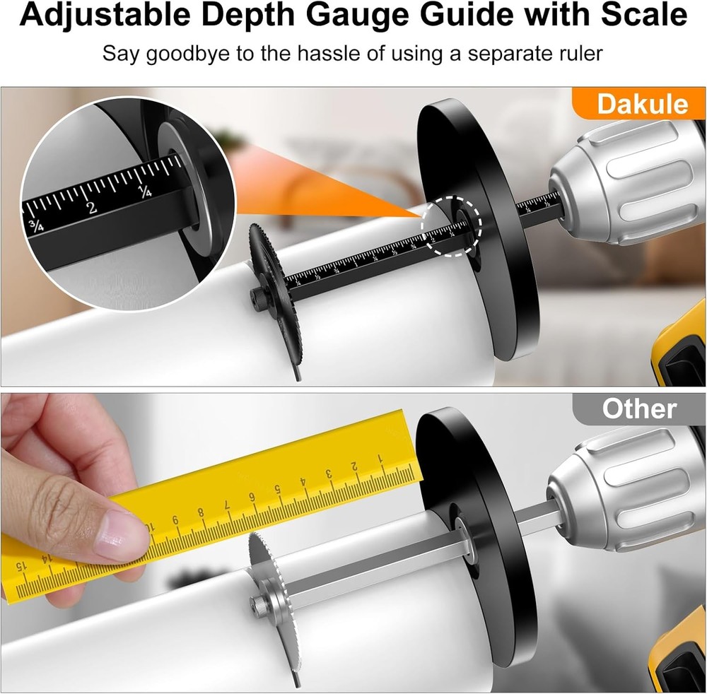 Inside Pipe Cutter for PVC Pipe, Cutter Tool Set with scale - Adjustable Depth