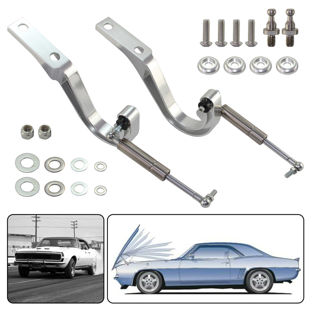 Left+Right Billet Aluminum Hood Hinge Kit For 1967-1969 Chevrolet Camaro Trunk
