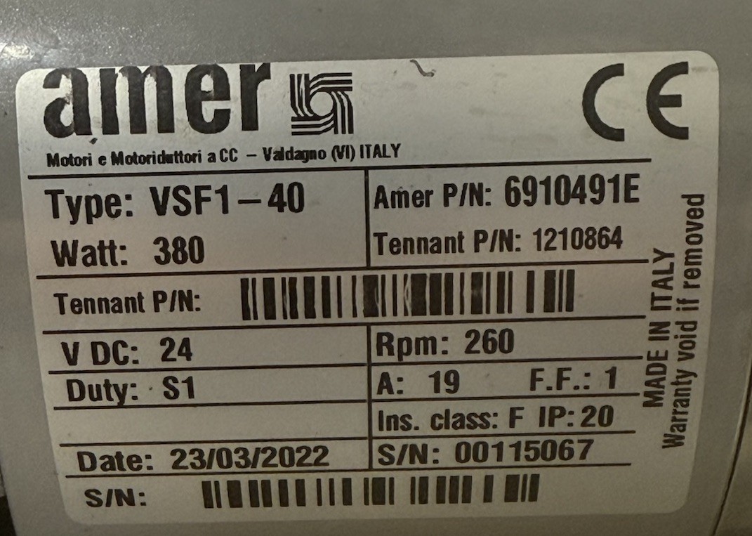 Tennant 1210864 / 4038829 T7 T7amr Brush Drive Assembly With Drive Head