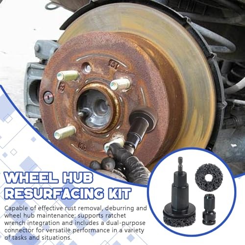 Wheel Hub Cleaning Tool, Wheel Stud Cleaner, Brake Hub Cleaning Kit, Stud with