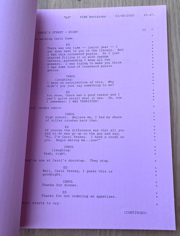 Ed Rob Burnett & Jon Beckerman NBC TV Television Original Pilot Episode Script