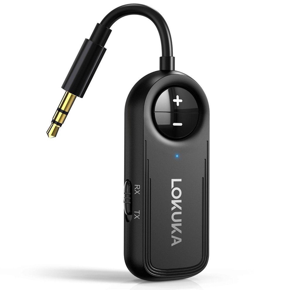 Bluetooth 5.3 Transmitter Receiver, 2-in-1 3.5mm Aux Audio Wireless Transmitt...