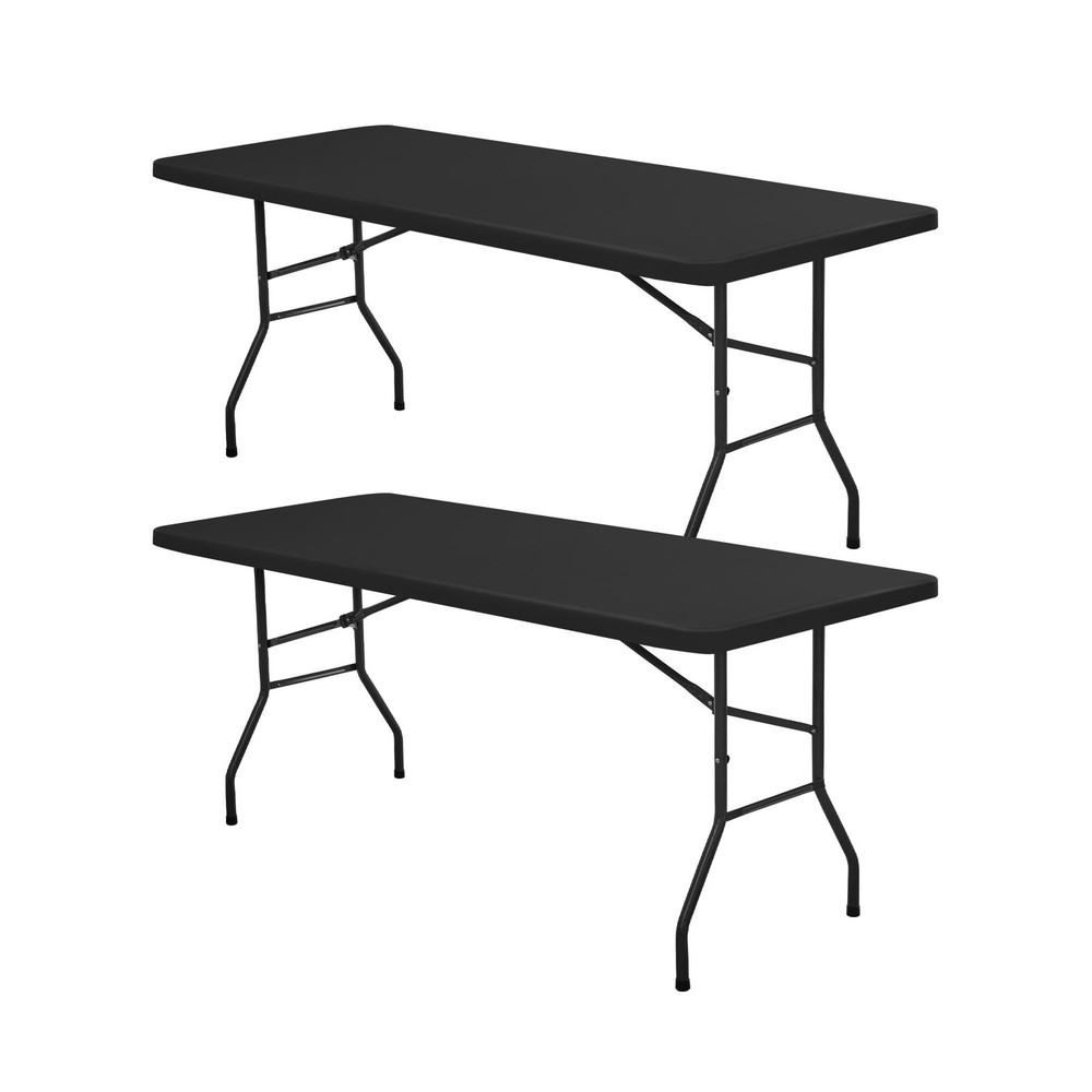 Fitted Tablecloths with Elastic - 2 Pack 5ft Folding Table Covers Rectangle, ...