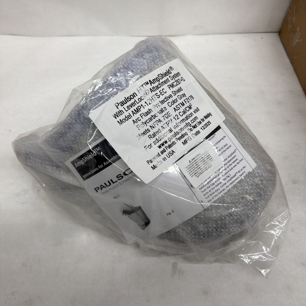 Paulson AmpShield Model AMP1-12-HTS Arc Flash Protective Shield, Polycarbonate,