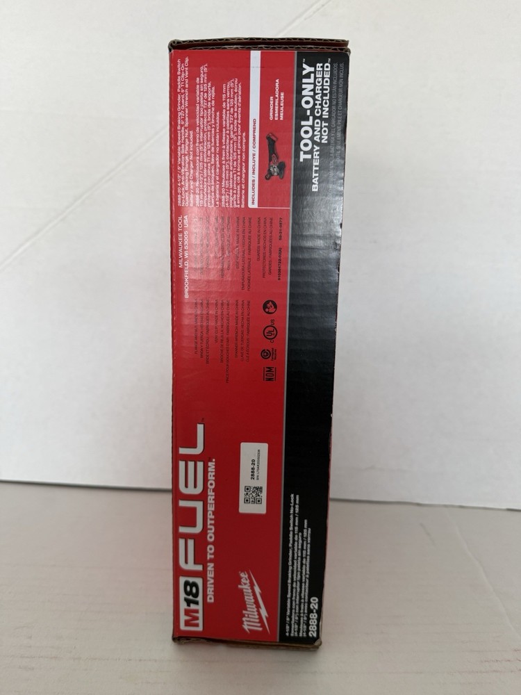Milwaukee 2888-20 M18 FUEL 4-1/2"/5 Variable Speed Braking Grinder Paddle Switch
