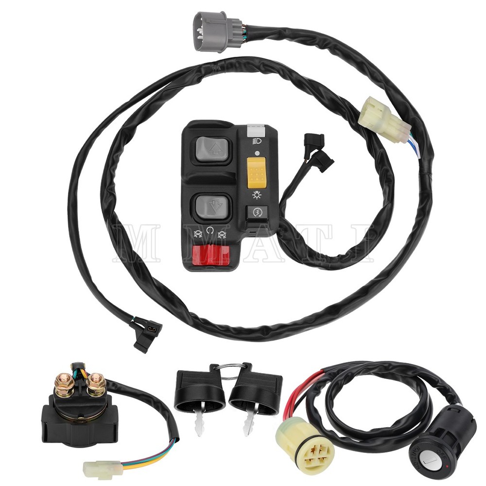 Left Handlebar Switch & Key Switch & Starter Relay for Honda TRX350FE/TE Rancher
