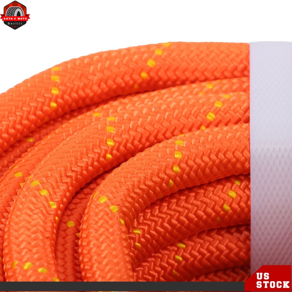 1/2"×125' Double Braid Nylon/Polyester Arborist Rope Pulling Rigging Line Orange