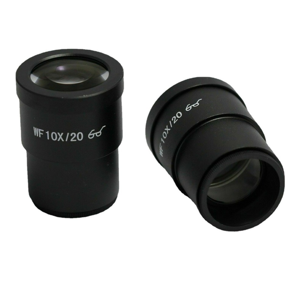 2 pcs High Eye-point WF10x Eyepiece Lens for Compound Microscope 30mm ProScope