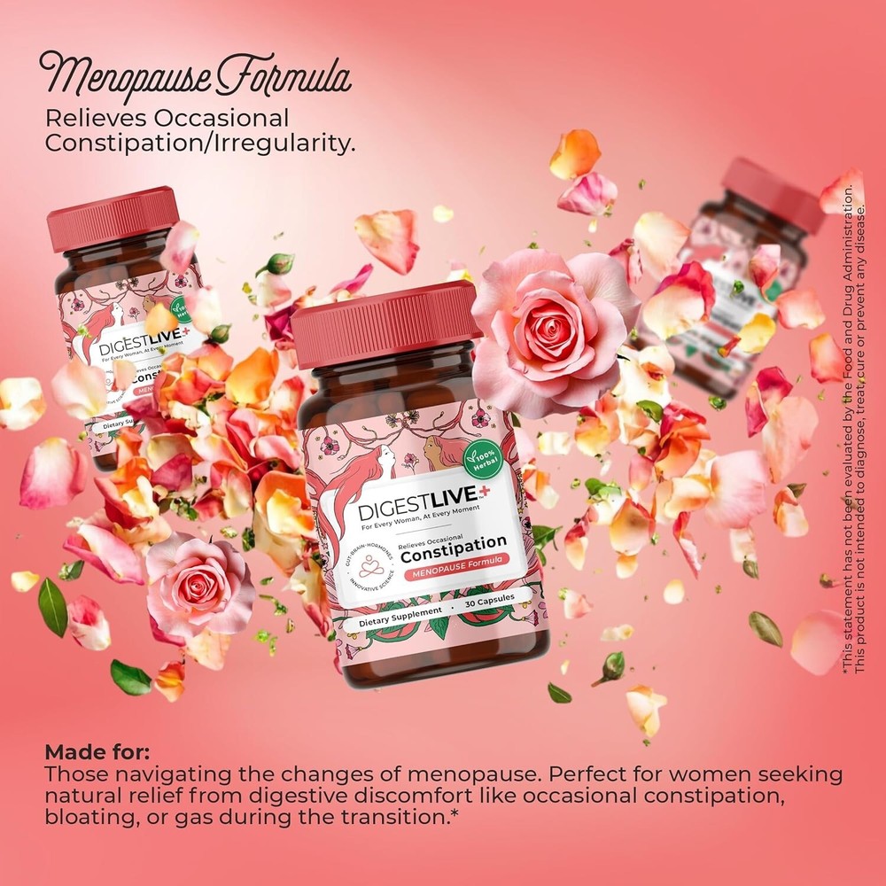 DigestLive Menopause Constipation Relief Laxative Herbal Stool Softener 02/28