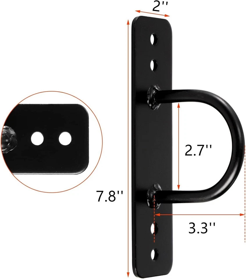 2 Pack Battle Rope Anchor Wall Ceiling Mount Bracket for Suspension Strap Bod