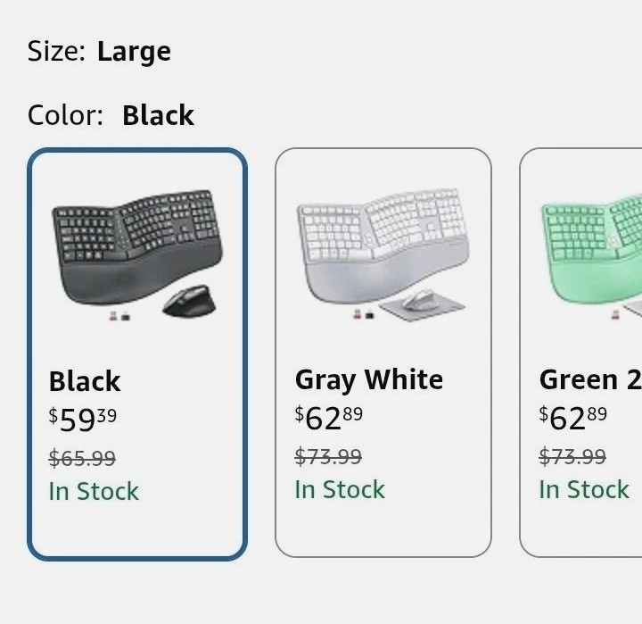 Ergonomic Wireless MEETION Keyboard and Mouse with Vertical Mouse Set