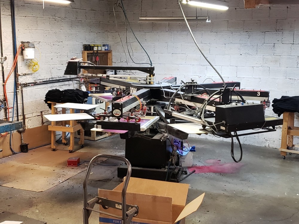automatic screen printing press used