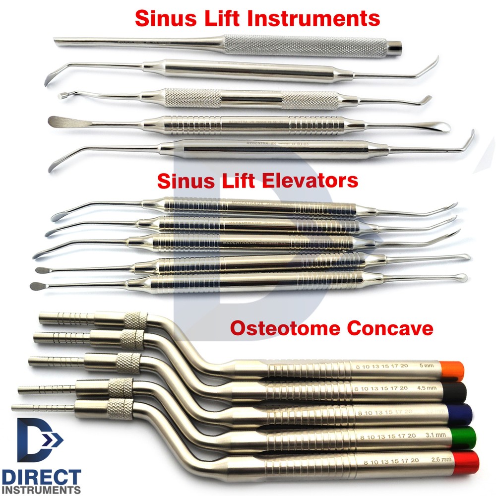Sinus Lift Instruments Elevators Implant Osteotome Offset Concave Bone Grafting