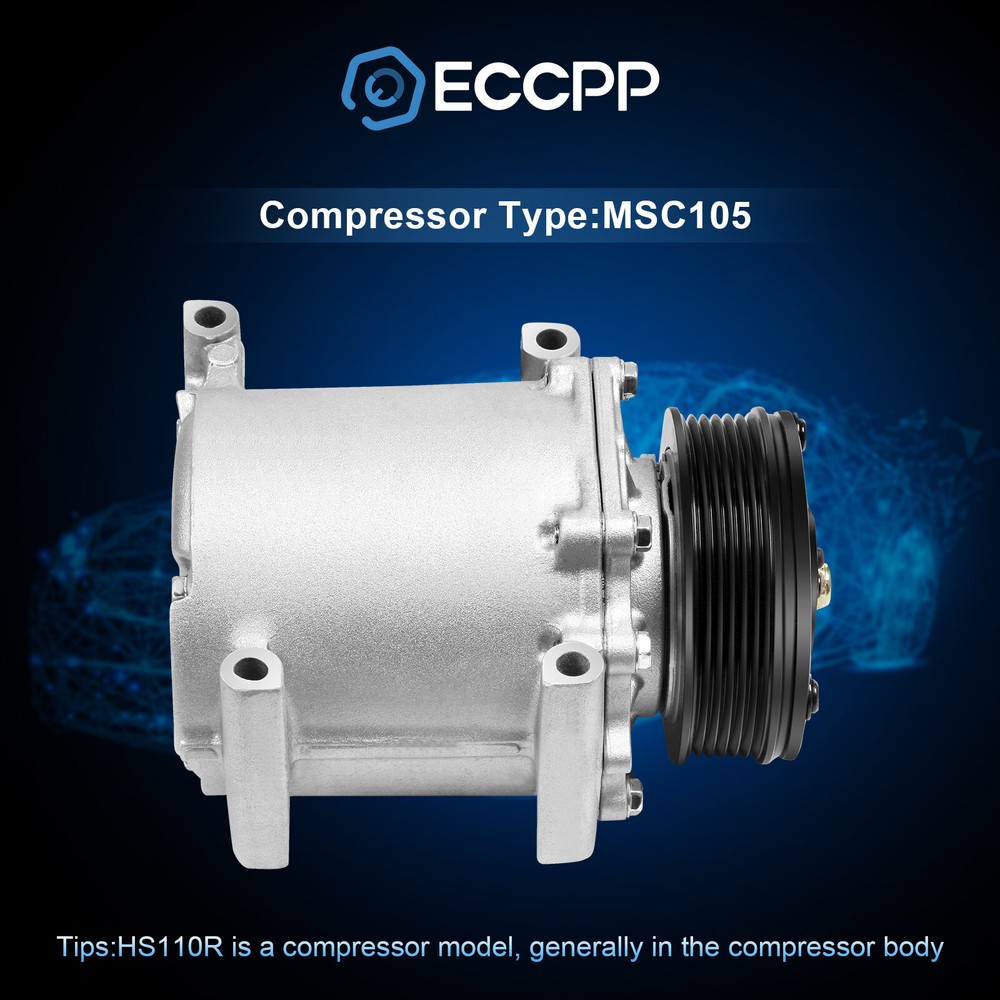 A/C AC Compressor Fits 2004-2012 Mitsubishi Galant 2006 2007-2011 Eclipse 2.4L