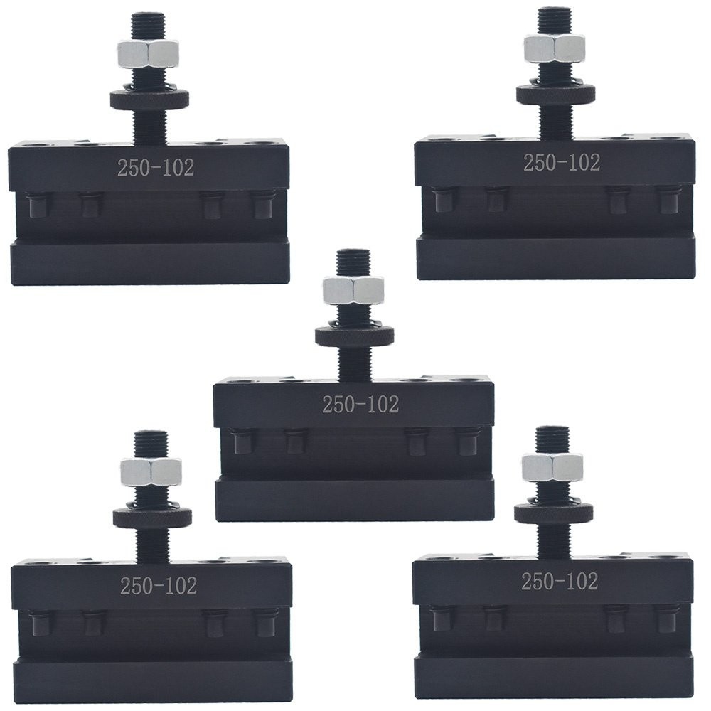 5Pcs AXA 2# 250-102 Quick Change Tool Post Turning & Facing Holder For CNC Lathe