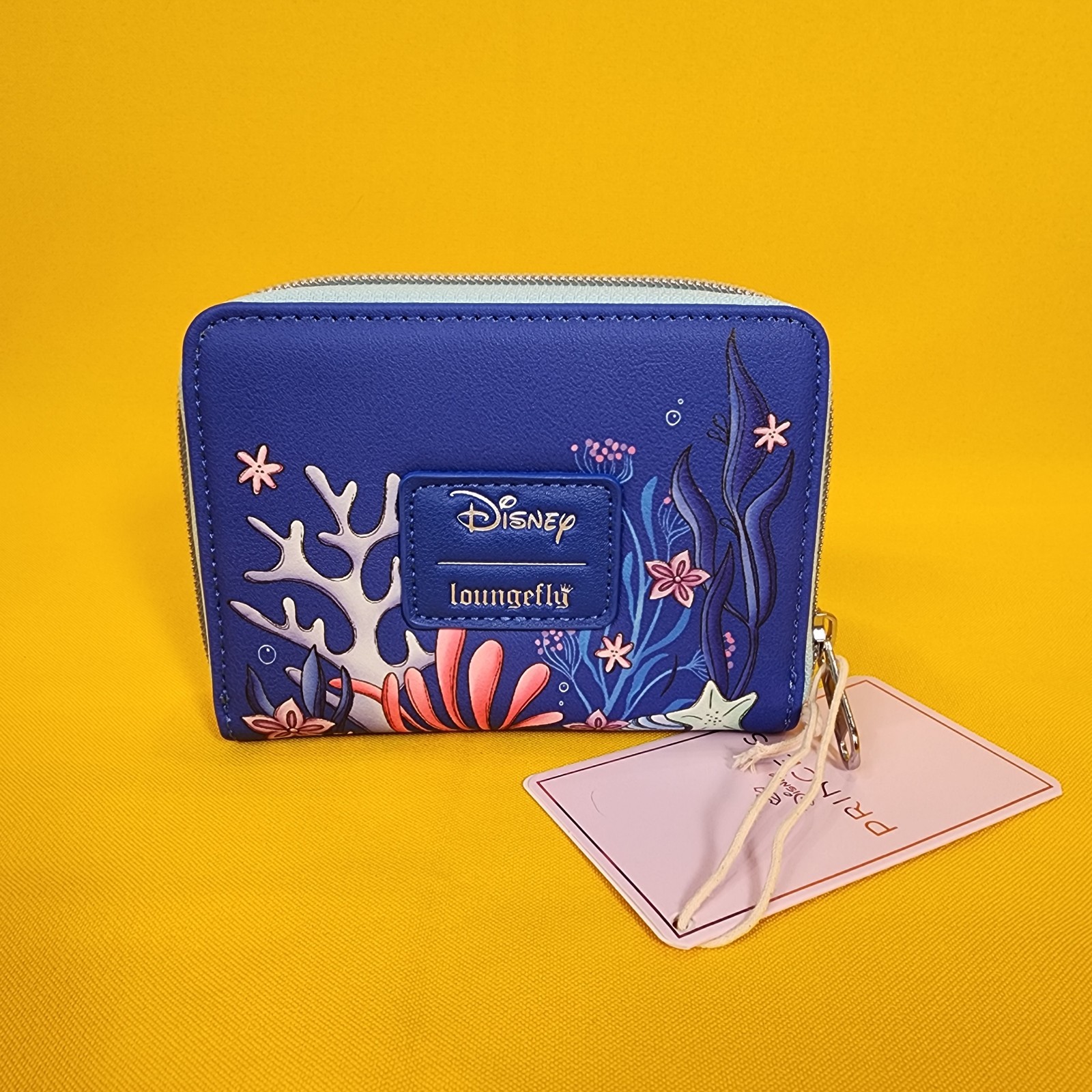 Loungefly Disney Princess Little Mermaid Ariel Flounder Sebastian Zip Wallet NEW