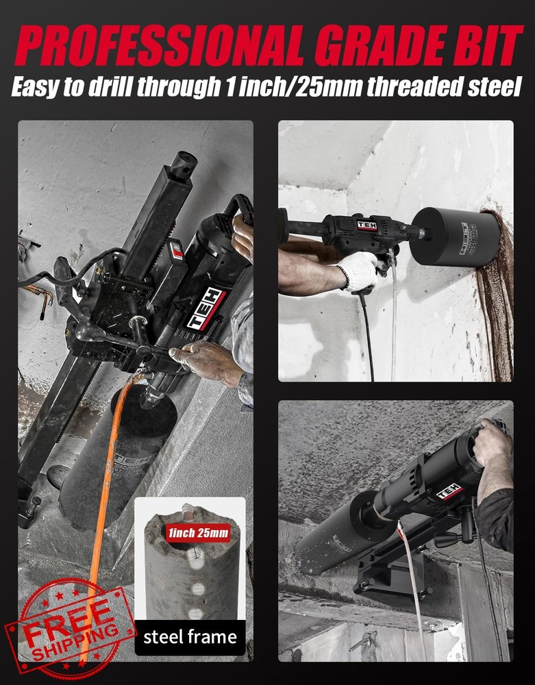 TEHify Diamond Core Drill Bit 1" Wet 14" Depth Concrete Masonry