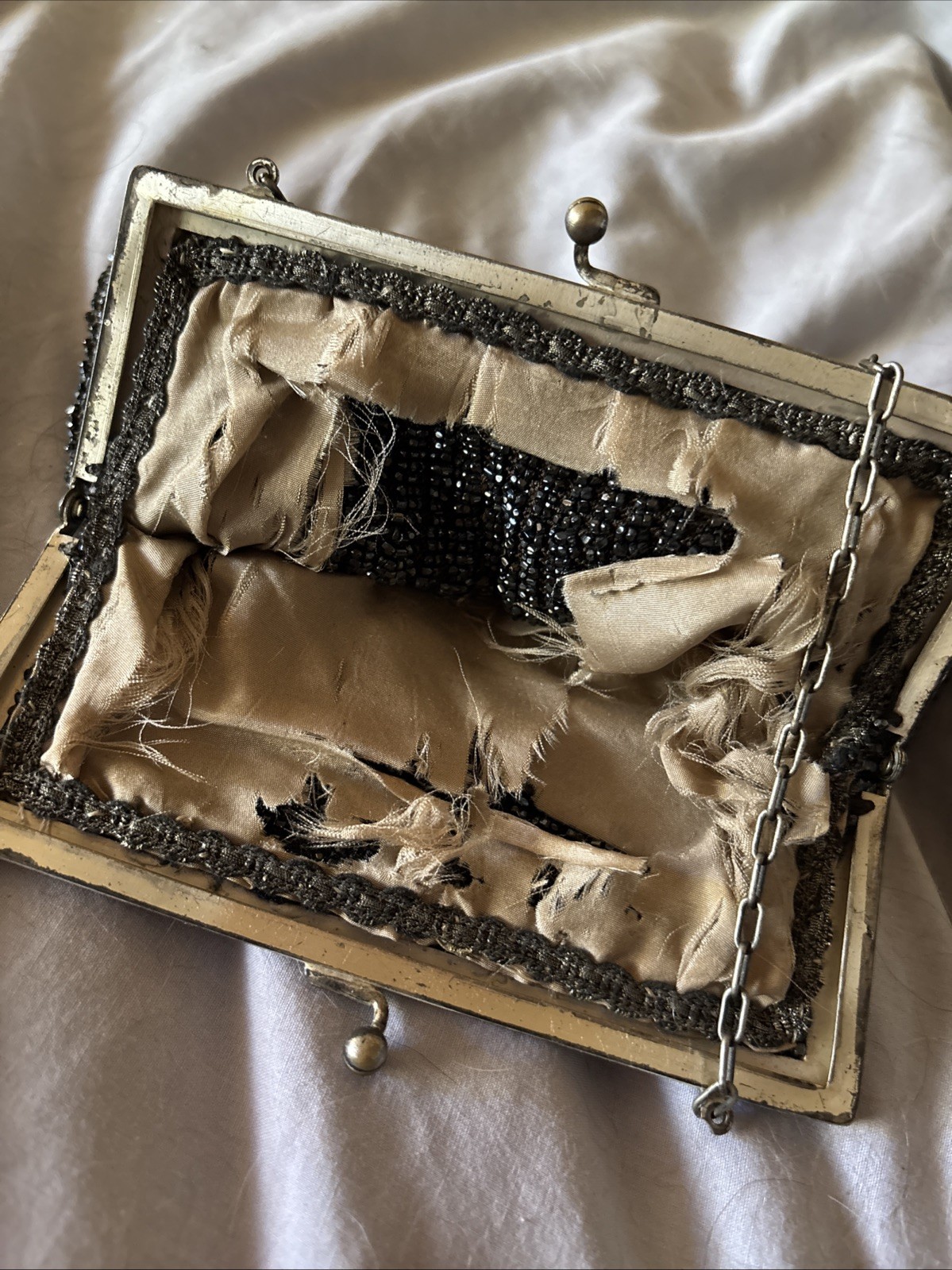 Vintage beaded evening bag (art deco From 1920s) Black