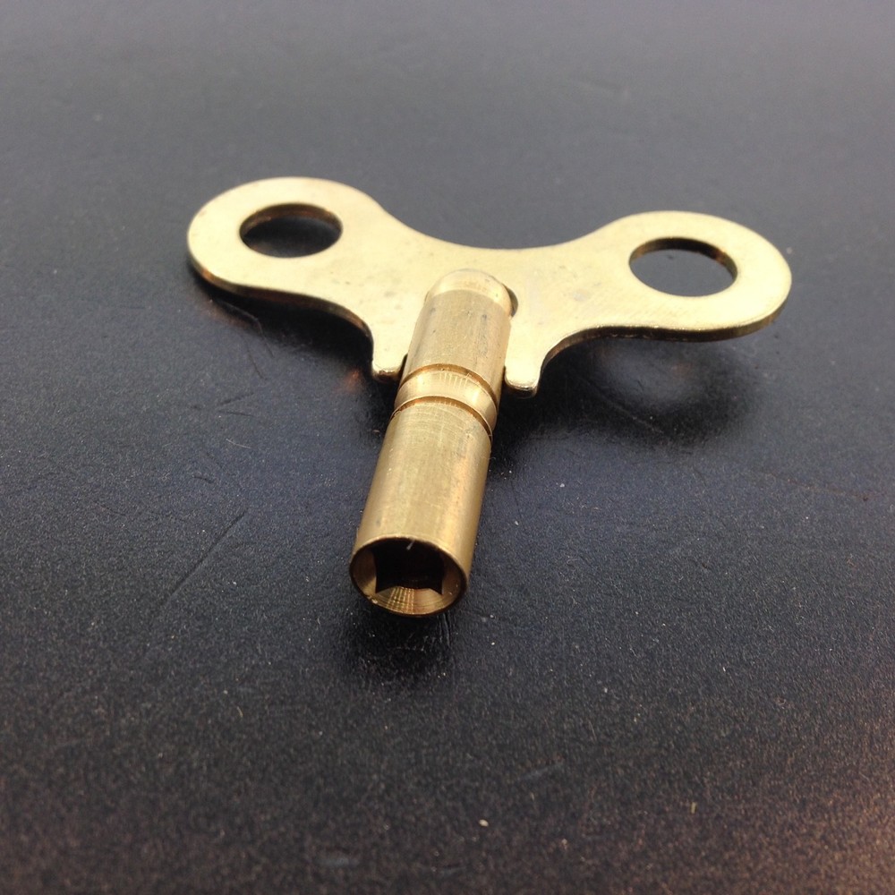 Clock Key. # 10 or 4.4 mm. or .173 inches Solid Brass