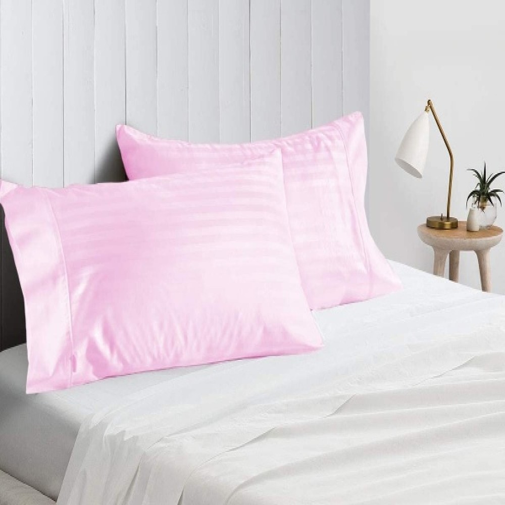 Soft Bedding 1000 - 1200 Thread Count Egyptian Cotton Pink Stripe Select Item