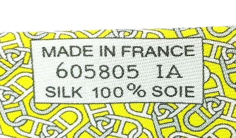 Hermes Tie Chain D Ancre Pattern Light Green Excellent Condition (12125)
