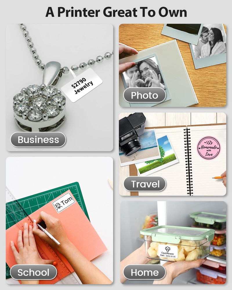 Label Maker,M220 Label Printer,3 Inch Bluetooth Thermal Label Maker Machine with