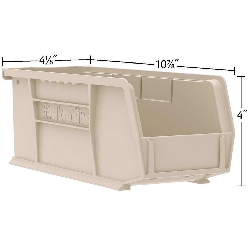 30224 AkroBins Plastic Storage Bins, Space-Saving Stackable Bins for Garage, ...