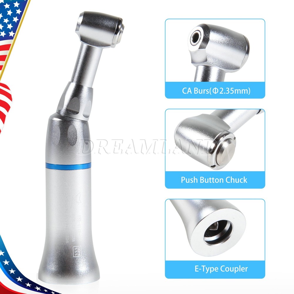 NSK Style Dental Low Speed Handpiece Contra Angle Push Button E-type External