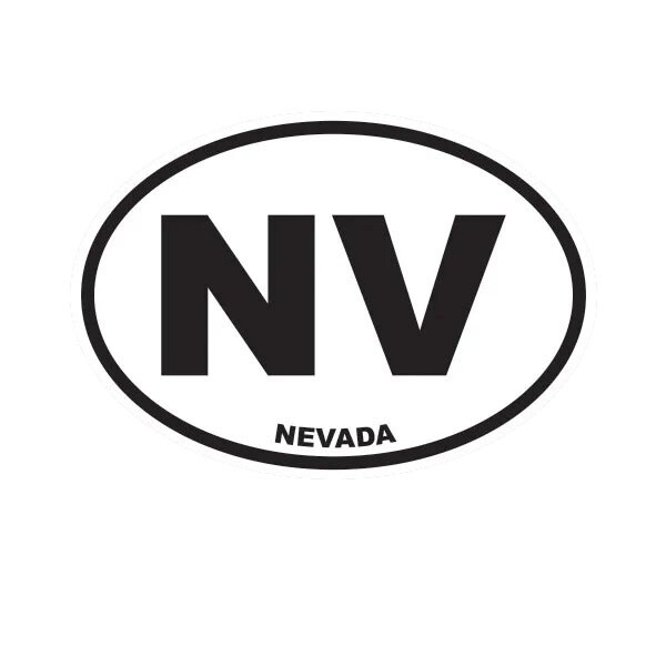 Nevada State Oval Sticker Decal