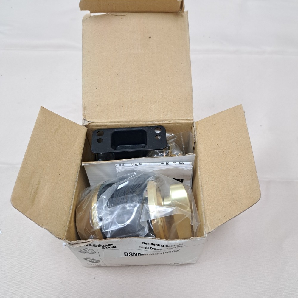 Master Lock DSNRN0603PBOX Residential Deadbolt Single Cylinder