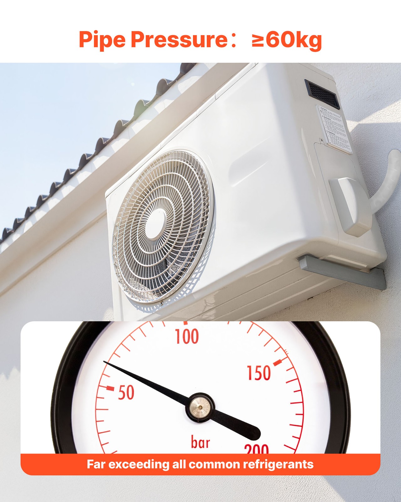 VEVOR 100ft Mini Split Line Set 1/4 3/8 OD AC Copper White PE Insulated Coil